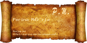 Perina Mária névjegykártya