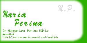 maria perina business card